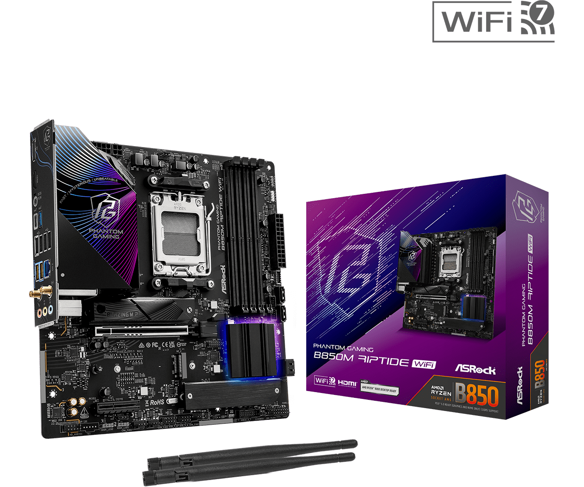 ASROCK B850M Riptide WiFi New  - X870E Atx Motherboard 评论和价格